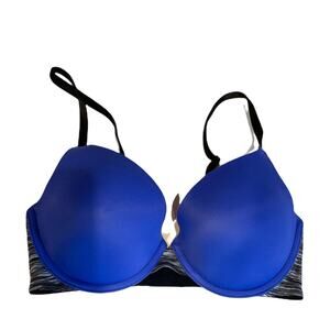 Pink Victoria Secret Wear Everywhere Push-up Blue Bra. 32D
